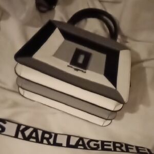 Karl Lagerfeld Black and White Women's Bag